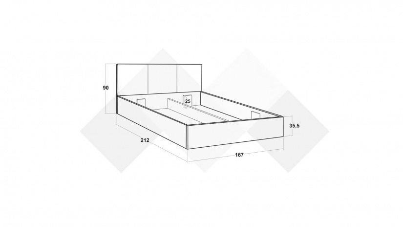 Тапицирана спалня 160/200 Алекса с включен матрак Бонел 160/200 бежов - изглед 6 - МебелМаг Тапицирана спалня 160/200 Алекса с включен матрак Бонел 160/200 бежов - изглед 6