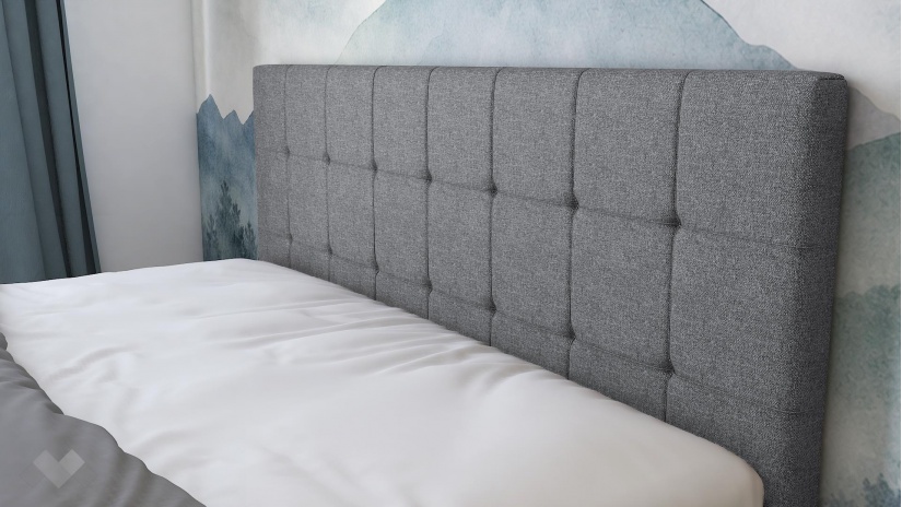 Тапицирана спалня 160/200 Анаса с включен матрак Sleep Nuvia 160/200 сив - изглед 2