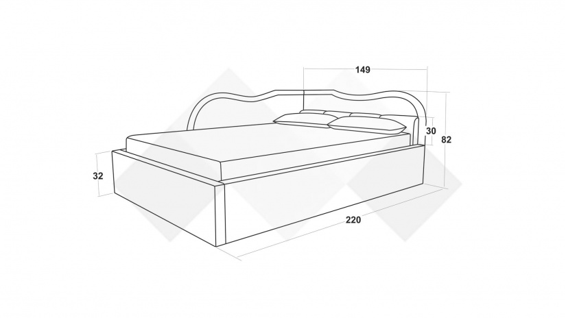 Тапицирана спалня 140/200 Андреа с включен матрак Бонел 140/200 сив - изглед 4 - МебелМаг Тапицирана спалня 140/200 Андреа с включен матрак Бонел 140/200 сив - изглед 4