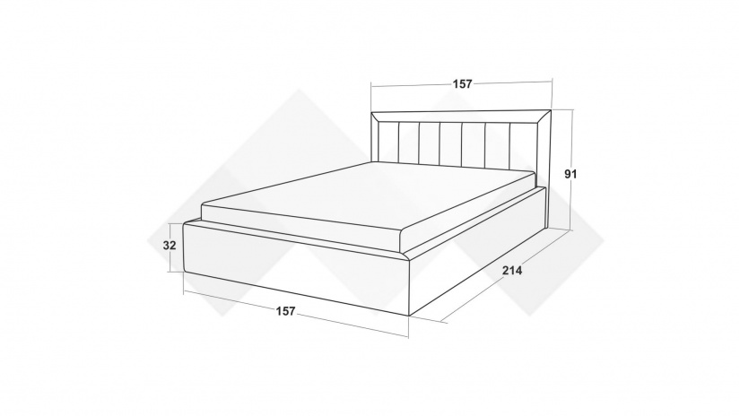 Тапицирана спалня 140/200 Бори с включен матрак Бонел 140/200 сив - изглед 4 - МебелМаг Тапицирана спалня 140/200 Бори с включен матрак Бонел 140/200 сив - изглед 4