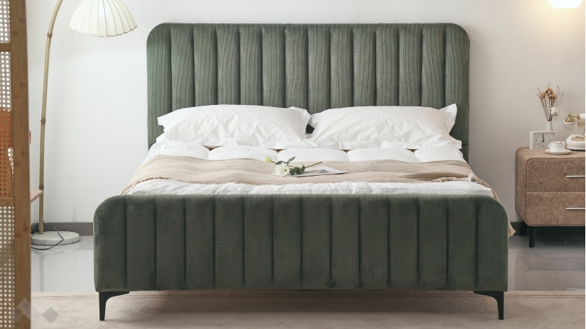 Тапицирана спалня 160/200 Дорая с включен матрак Sleep Nuvia 160/200 зелен - изглед 2