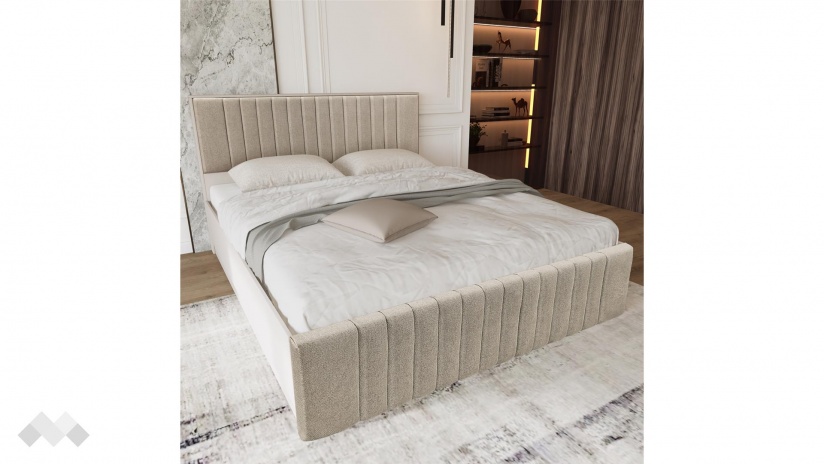 Спалня 160/200 Еридан кашмир с капучино мат - изглед 1 - МебелМаг Спалня 160/200 Еридан кашмир с капучино мат - изглед 1