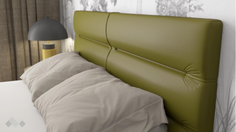 Тапицирана спалня 160/200 Ивалина с включен матрак Бонел 160/200 зелен - изглед 3