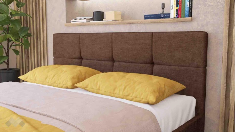 Тапицирана спалня 160/200 Камил с включен матрак Бонел 160/200 кафяв - изглед 5 - МебелМаг Тапицирана спалня 160/200 Камил с включен матрак Бонел 160/200 кафяв - изглед 5