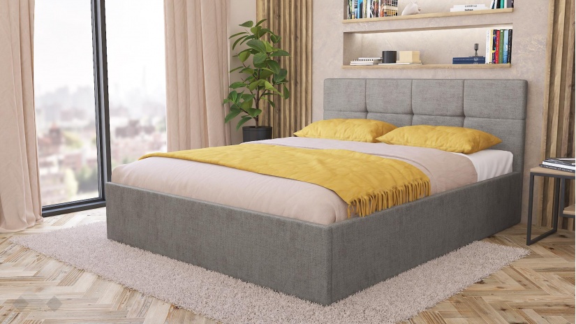Тапицирана спалня 160/200 Камил с включен матрак Бонел 160/200 сив - изглед 1 - МебелМаг Тапицирана спалня 160/200 Камил с включен матрак Бонел 160/200 сив - изглед 1