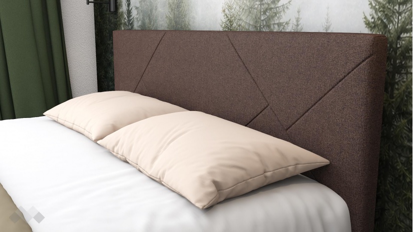 Тапицирана спалня 160/200 Нела с включен матрак Sleep Nuvia 160/200 кафяв - изглед 2