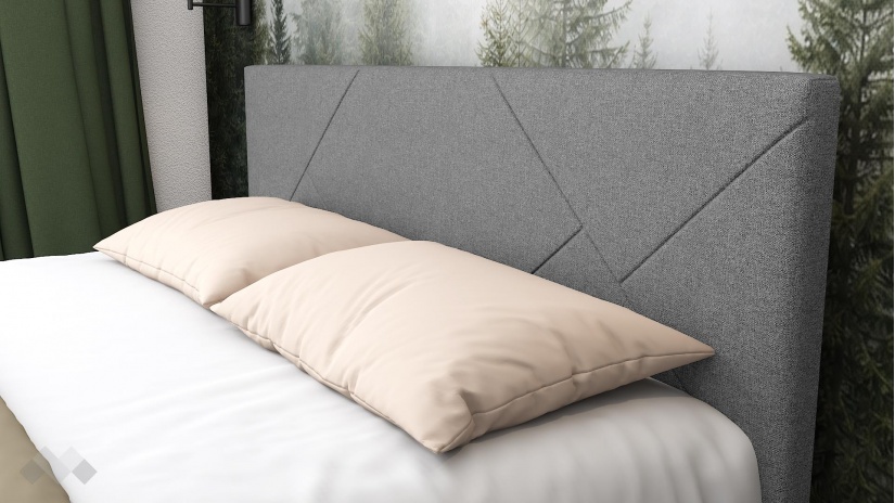 Тапицирана спалня 160/200 Нела с включен матрак Sleep Nuvia 160/200 сив - изглед 2