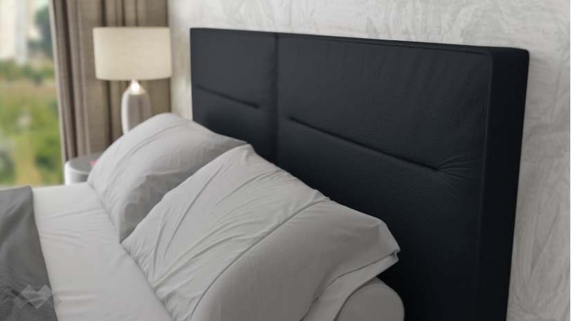 Тапицирана спалня 160/200 Никол с включен матрак Бонел 160/200 черна - изглед 3