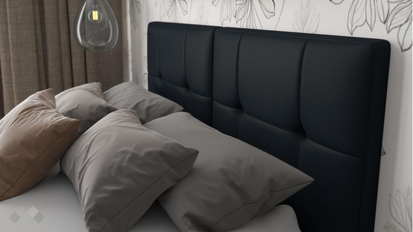 Тапицирана спалня 160/200 Ния с включен матрак Бонел 160/200 черна - изглед 3