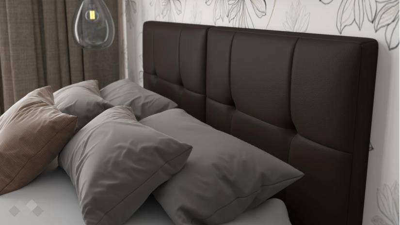 Тапицирана спалня 160/200 Ния с включен матрак Бонел 160/200 кафяв - изглед 3