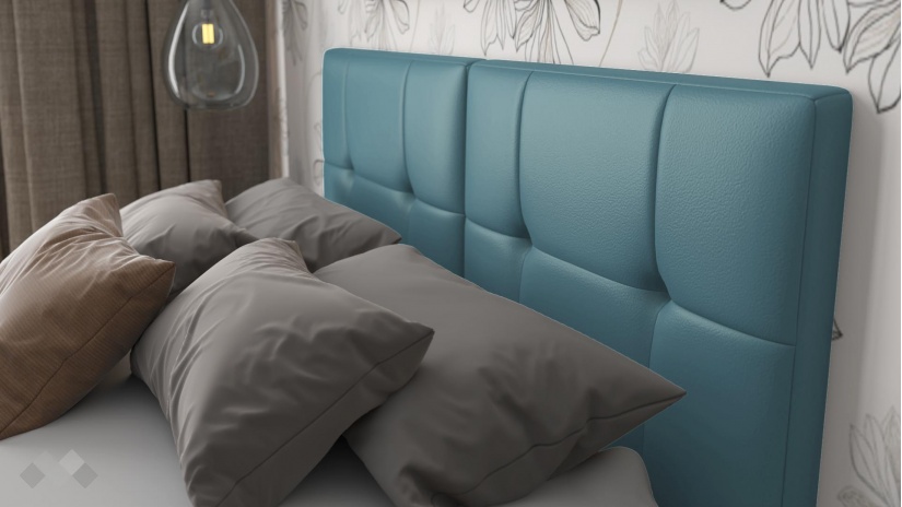 Тапицирана спалня 160/200 Ния с включен матрак Бонел 160/200 небесно синя - изглед 3