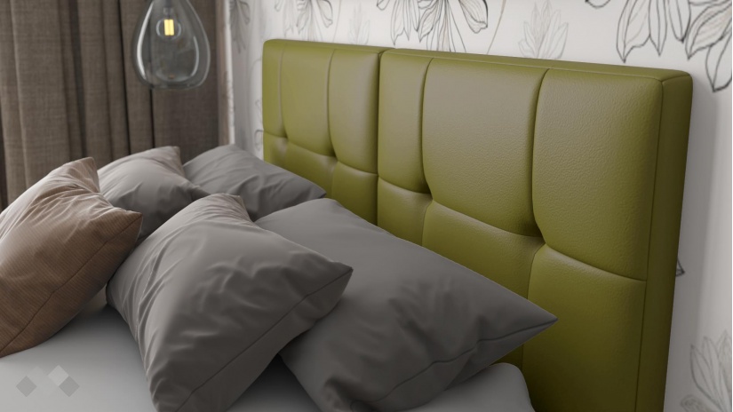 Тапицирана спалня 160/200 Ния с включен матрак Бонел 160/200 зелен - изглед 3