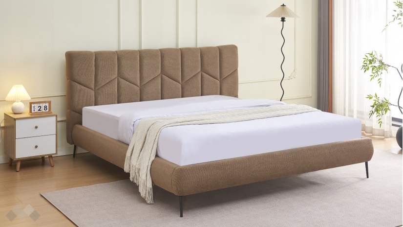 Тапицирана спалня 180/200 Талена с включен матрак Sleep Nuvia 180/200 кафяв - изглед 1