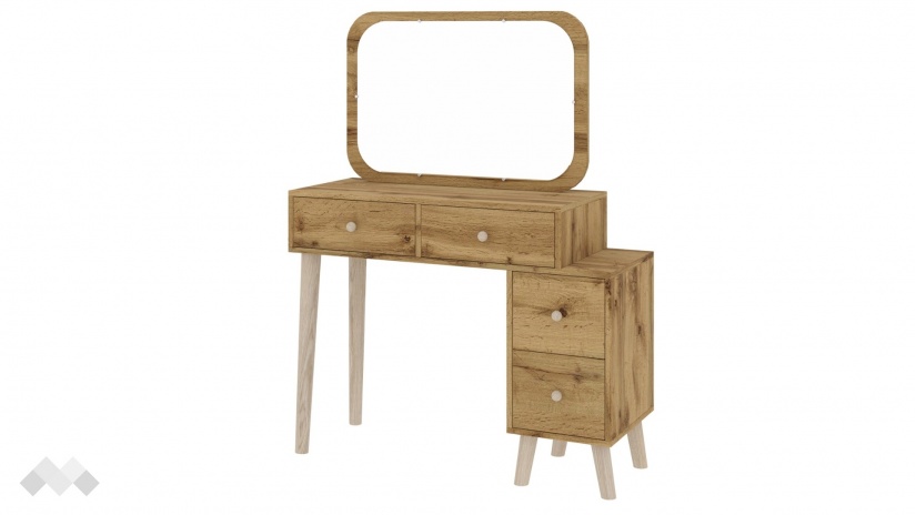 Тоалетка Аморе златен дъб - изглед 1 - МебелМаг Тоалетка Аморе златен дъб - изглед 1