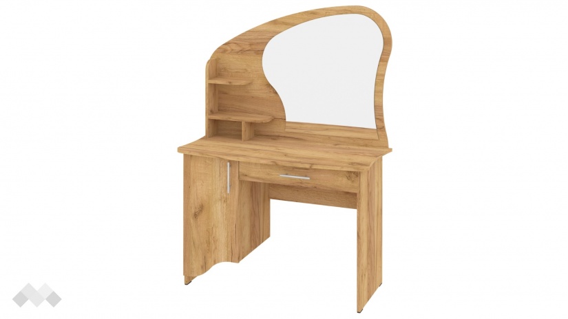 Тоалетка Болоня златен дъб - изглед 2 - МебелМаг Тоалетка Болоня златен дъб - изглед 2