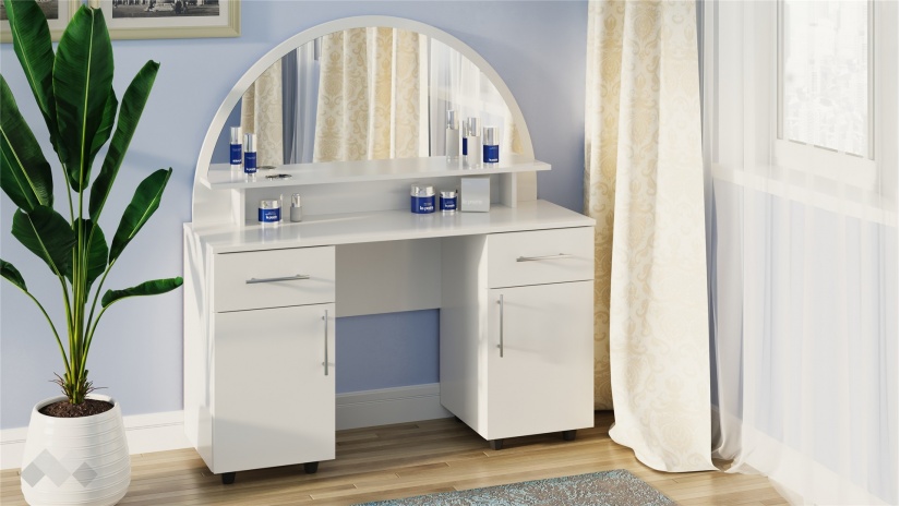 Тоалетка Мерида бял - изглед 1