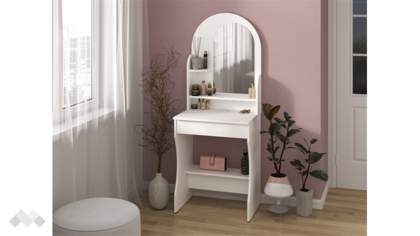 Тоалетка Павия бял - изглед 1