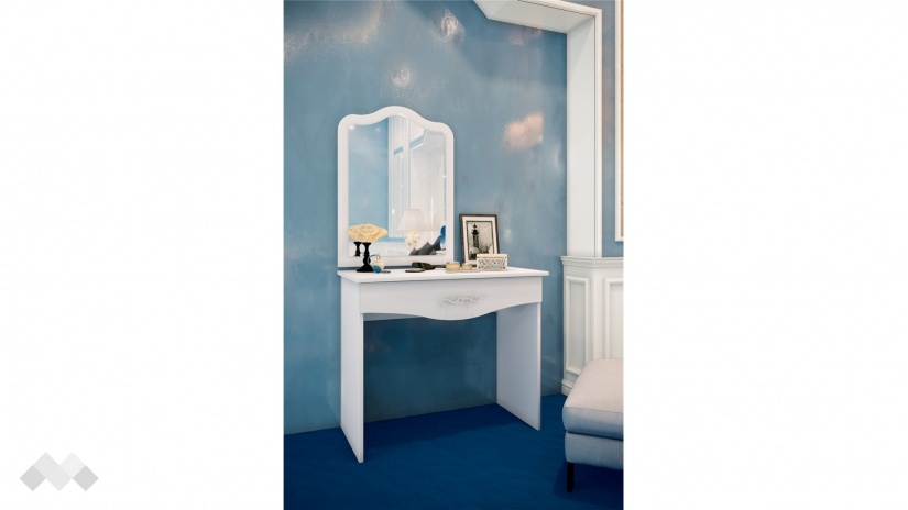 Тоалетка Елизабет бял - изглед 1 - МебелМаг Тоалетка Елизабет бял - изглед 1