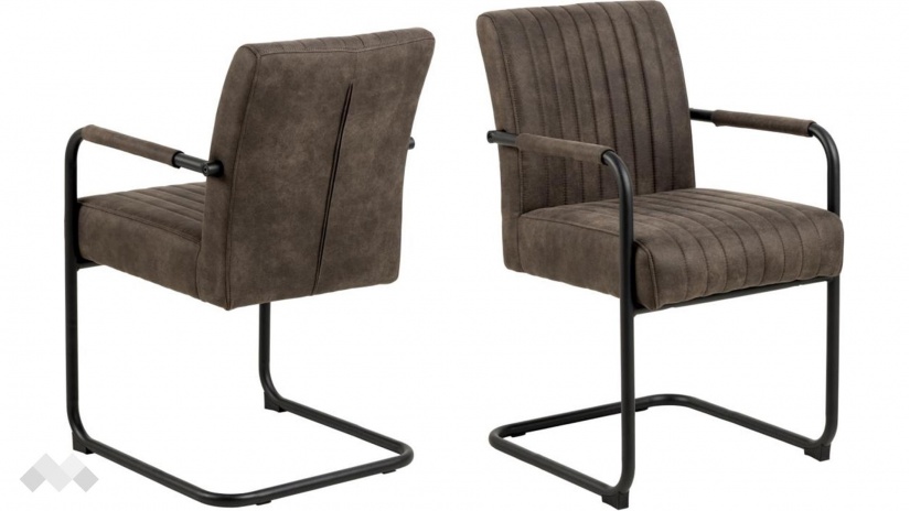 Трапезен стол Адел тъмно кафяв - изглед 2