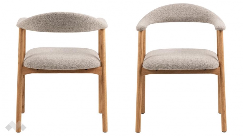 Трапезен стол Аделия светло кафяв - изглед 1