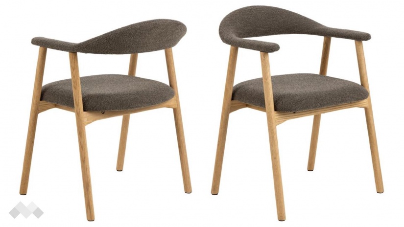 Трапезен стол Аделия тъмно кафяв - изглед 2