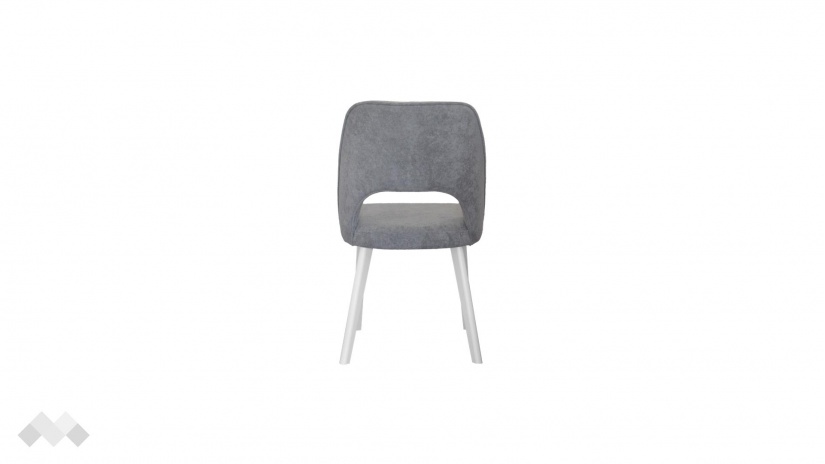 Трапезен стол Алия сив с бяло - изглед 3 - МебелМаг Трапезен стол Алия сив с бяло - изглед 3