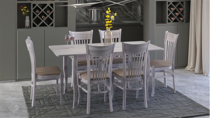 Трапезен стол Атина Каприз патина - изглед 1 - МебелМаг Трапезен стол Атина Каприз патина - изглед 1