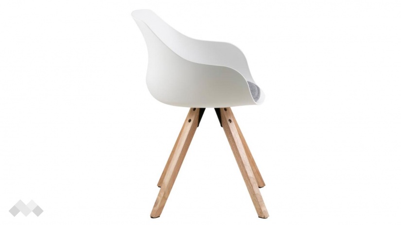 Трапезен стол Аурелио бял - изглед 3 - МебелМаг Трапезен стол Аурелио бял - изглед 3