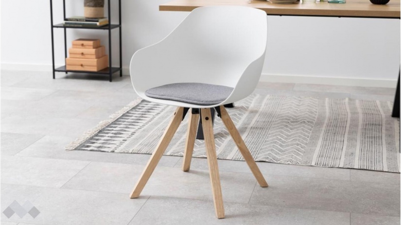 Трапезен стол Аурелио бял - изглед 4 - МебелМаг Трапезен стол Аурелио бял - изглед 4