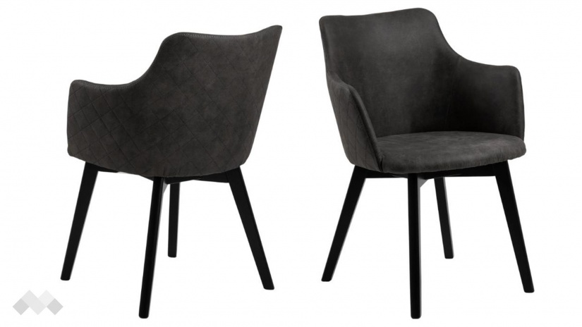 Трапезен стол Бенавио антрацит - изглед 2 - МебелМаг Трапезен стол Бенавио антрацит - изглед 2