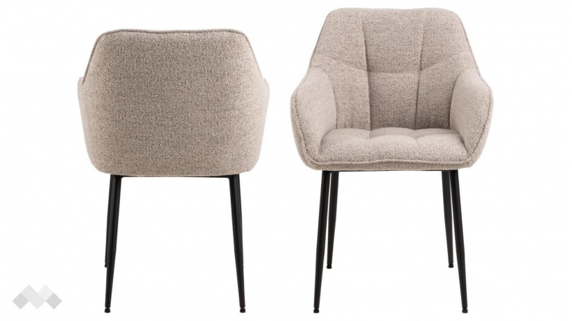 Трапезен стол Бренда бежов - изглед 1