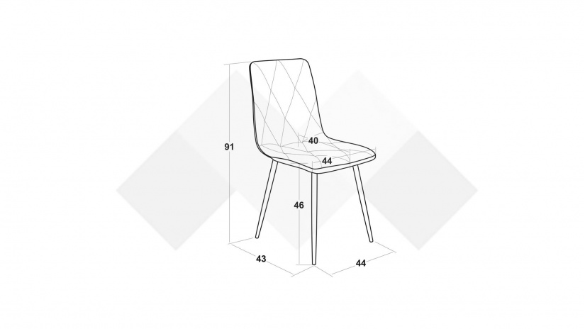 Трапезен стол Брикс жълт - изглед 7 - МебелМаг Трапезен стол Брикс жълт - изглед 7