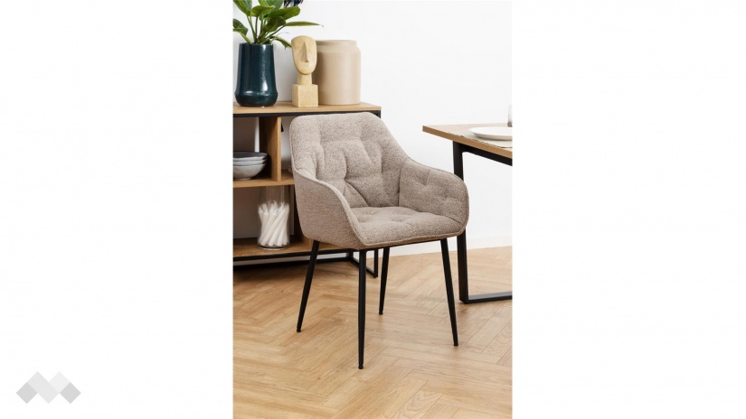 Трапезен стол Брук бежов - изглед 4