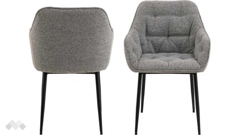 Трапезен стол Брук светло сив - изглед 1