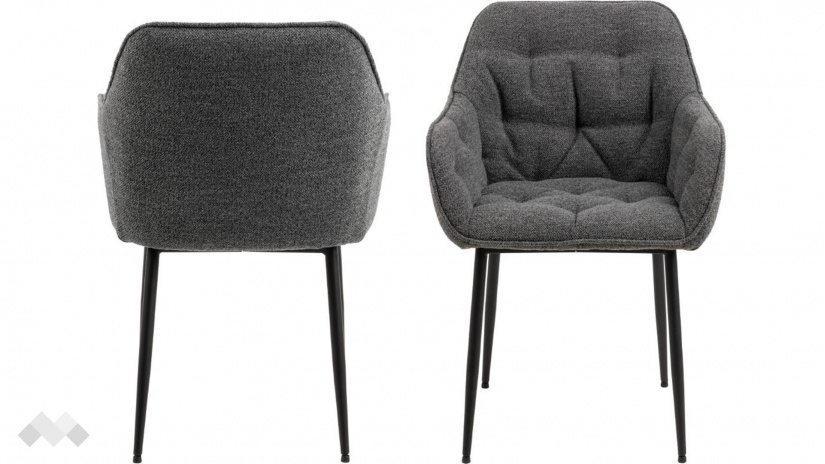 Трапезен стол Брук тъмно сив - изглед 1