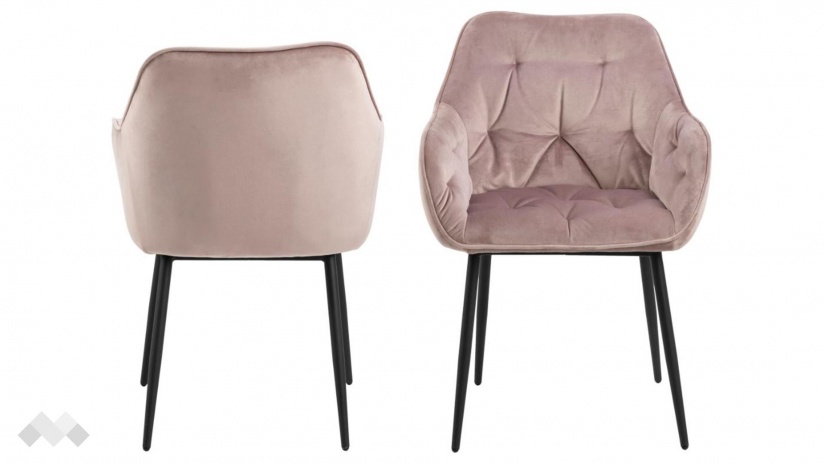 Трапезен стол Брук пепел от рози - изглед 1