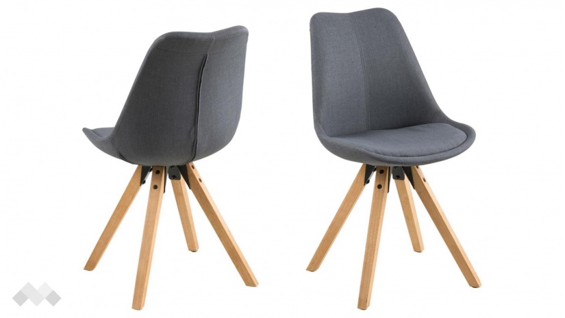 Трапезен стол Дима тъмно сив - изглед 2