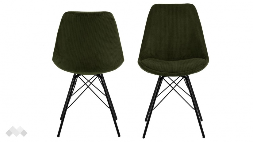 Трапезен стол Ерис маслено зелен - изглед 1