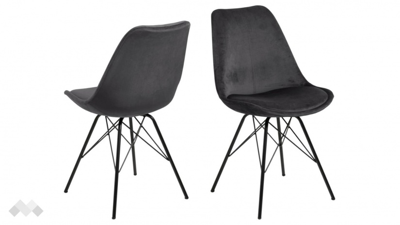 Трапезен стол Ерис тъмно сив - изглед 2