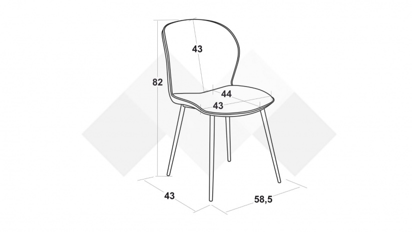 Трапезен стол Феникс зелен - изглед 7 - МебелМаг Трапезен стол Феникс зелен - изглед 7