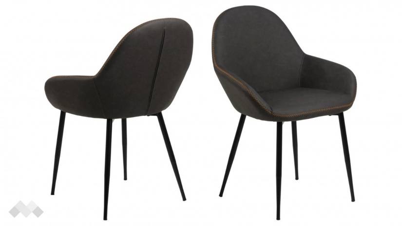 Трапезен стол Кандис тъмно сив - изглед 2 - МебелМаг Трапезен стол Кандис тъмно сив - изглед 2