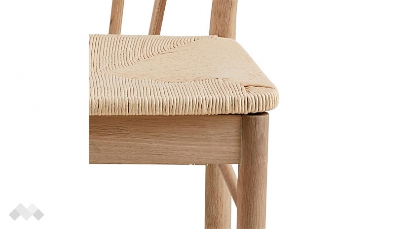 Трапезен стол Касандра светъл дъб с бежово - изглед 4