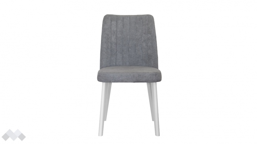 Трапезен стол Клариса сив с бяло - изглед 1 - МебелМаг Трапезен стол Клариса сив с бяло - изглед 1