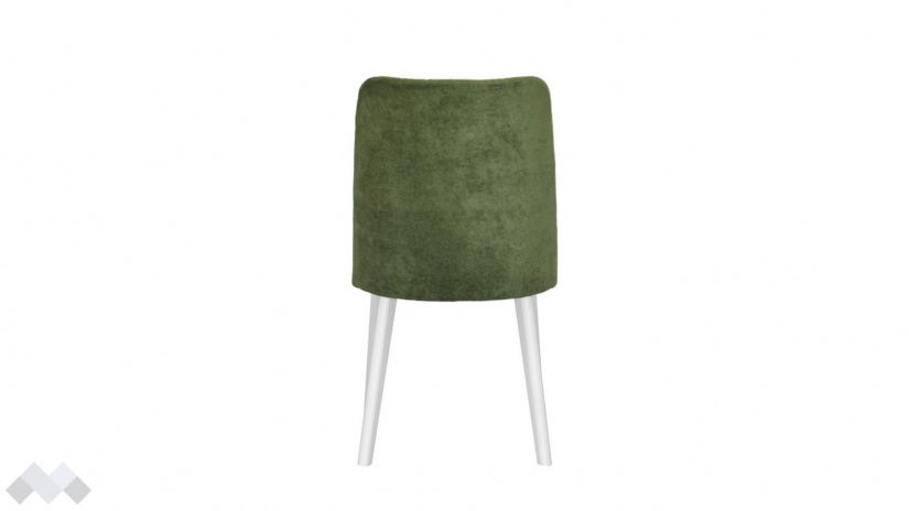 Трапезен стол Клариса зелен с бяло - изглед 3