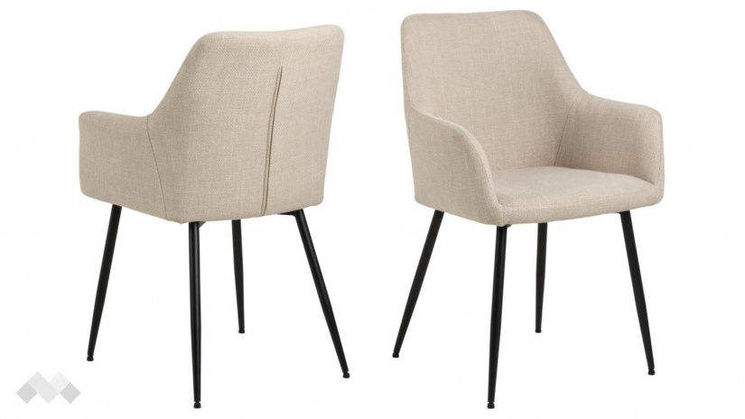 Трапезен стол Лувена бежов - изглед 2