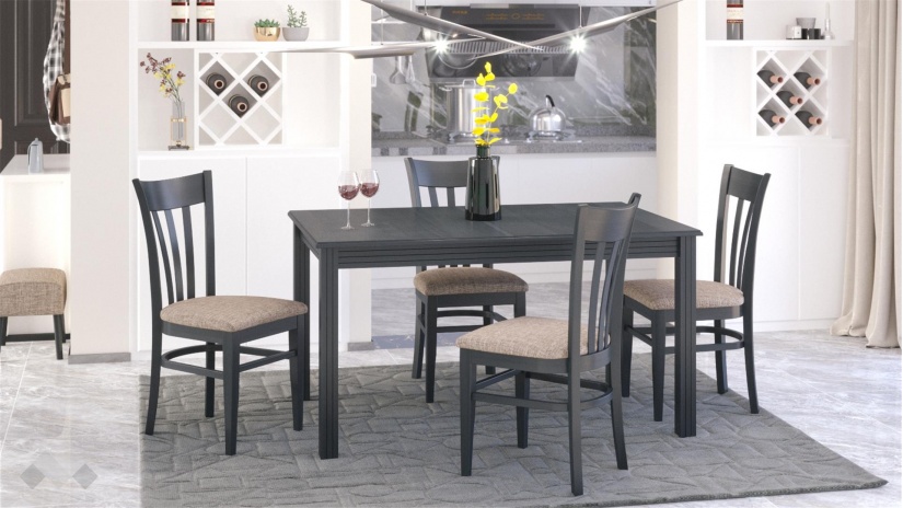 Трапезен стол Нора венге - изглед 2 - МебелМаг Трапезен стол Нора венге - изглед 2