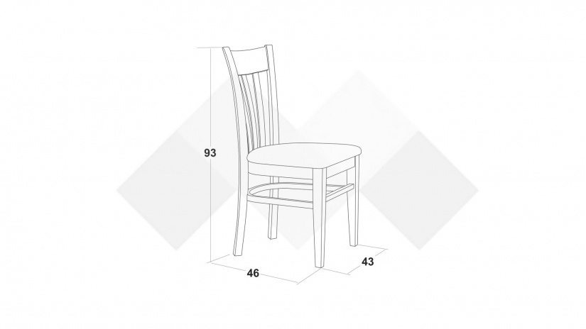 Трапезен стол Нора венге - изглед 4 - МебелМаг Трапезен стол Нора венге - изглед 4