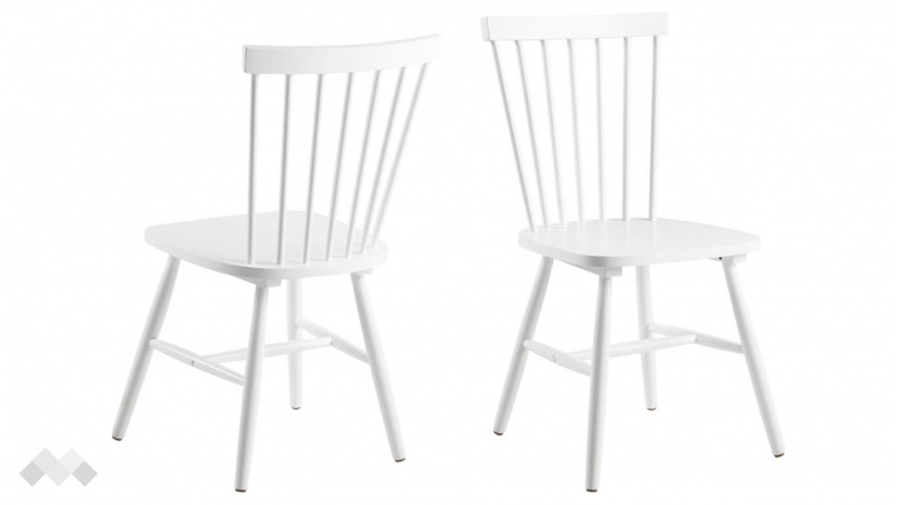 Трапезен стол Риано бял - изглед 2