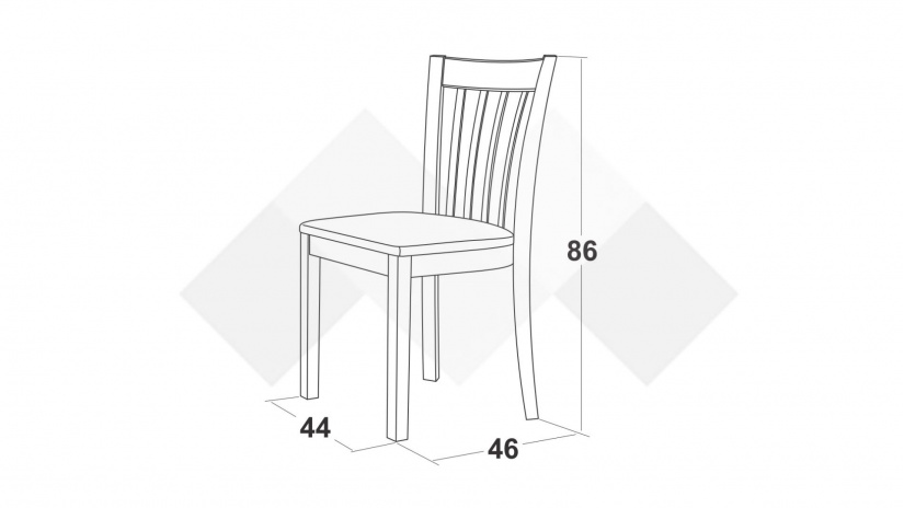 Трапезен стол Руди натурален - изглед 2 - МебелМаг Трапезен стол Руди натурален - изглед 2