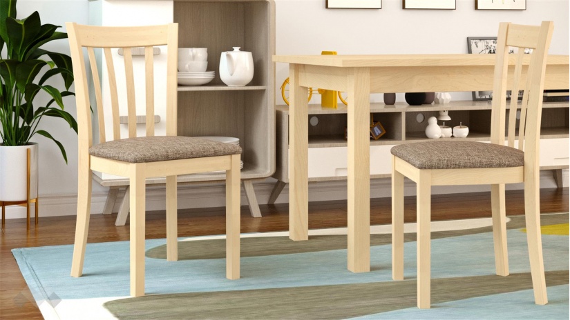 Трапезен стол Руди натурален - изглед 1 - МебелМаг Трапезен стол Руди натурален - изглед 1